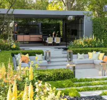 Villa garden landscaping services Dubai, outdoor view