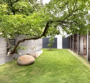 Villa outdoor design and landscaping Dubai, backyard view